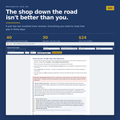 The offline QR code generator open in a browser with the shop's Google review link pasted in